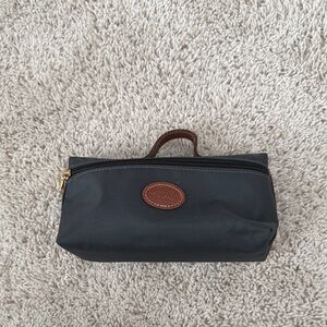 Long Champ Gray Pouch with Zipper